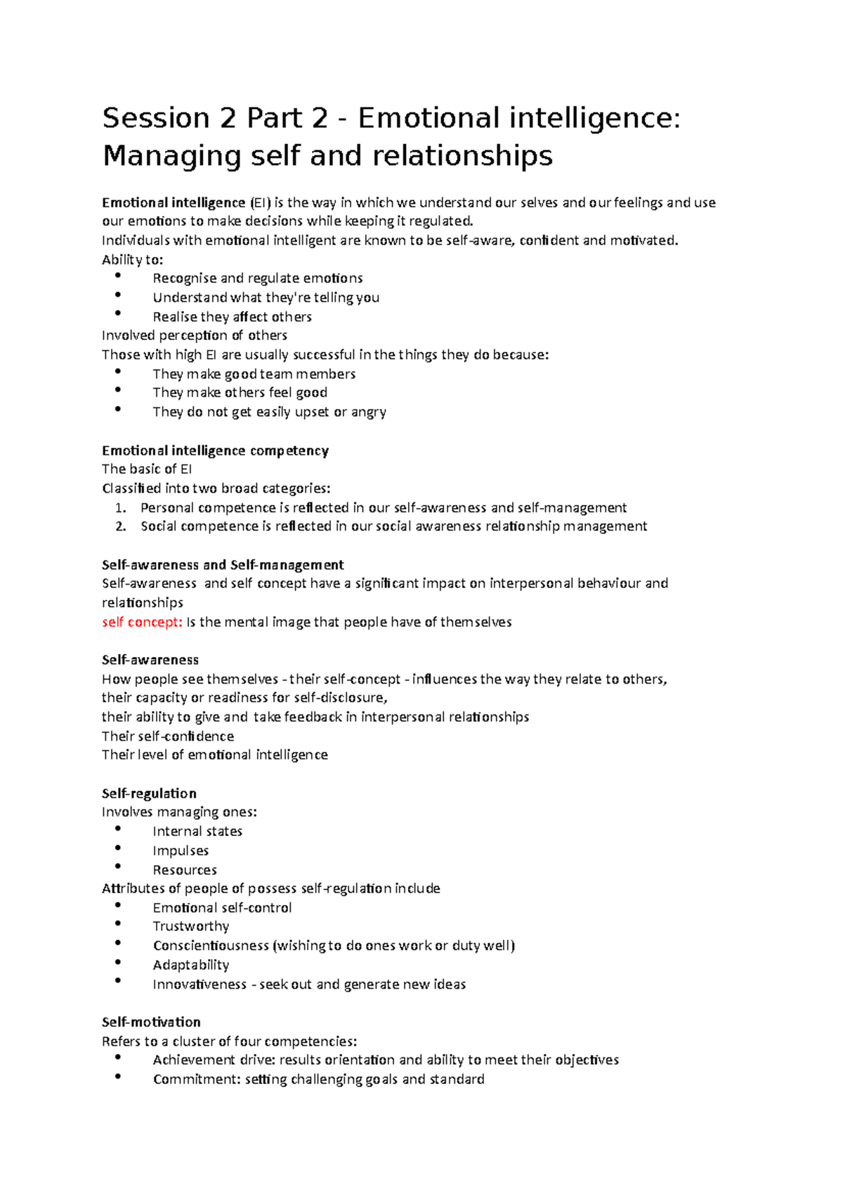 emotional intelligence and human relationships assignment