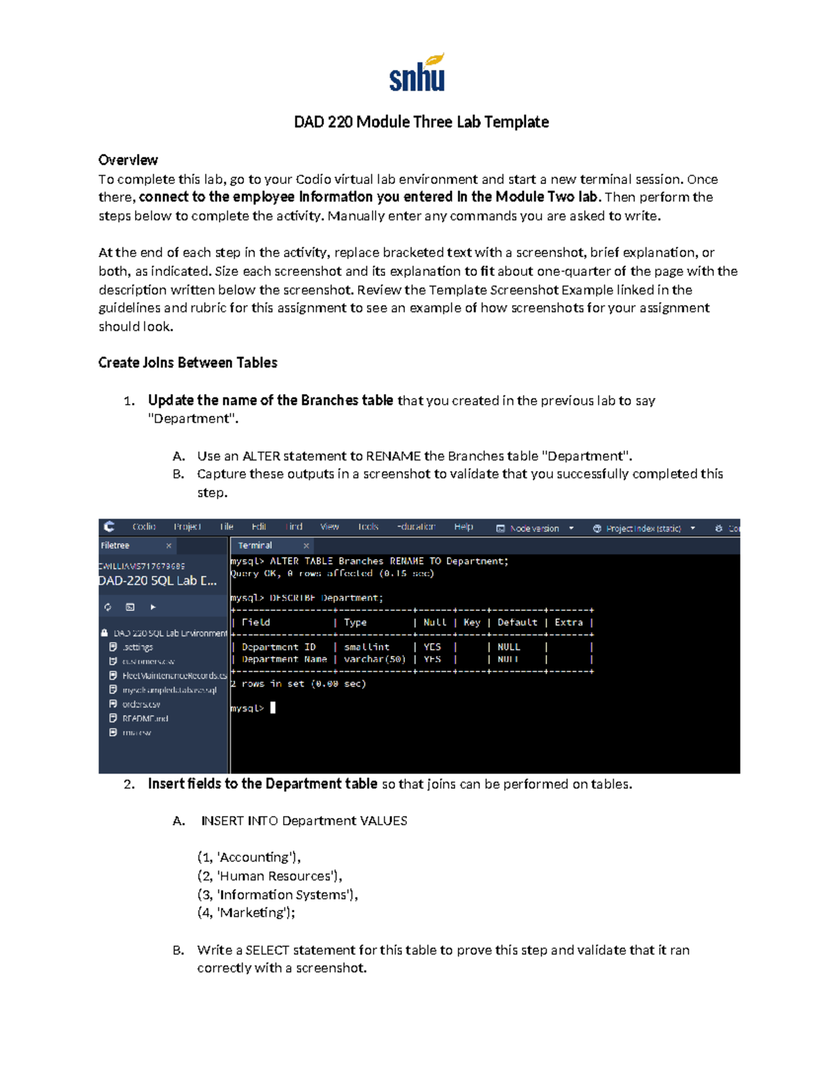DAD 220 Module Three Assignment - DAD 220 Module Three Lab Template ...