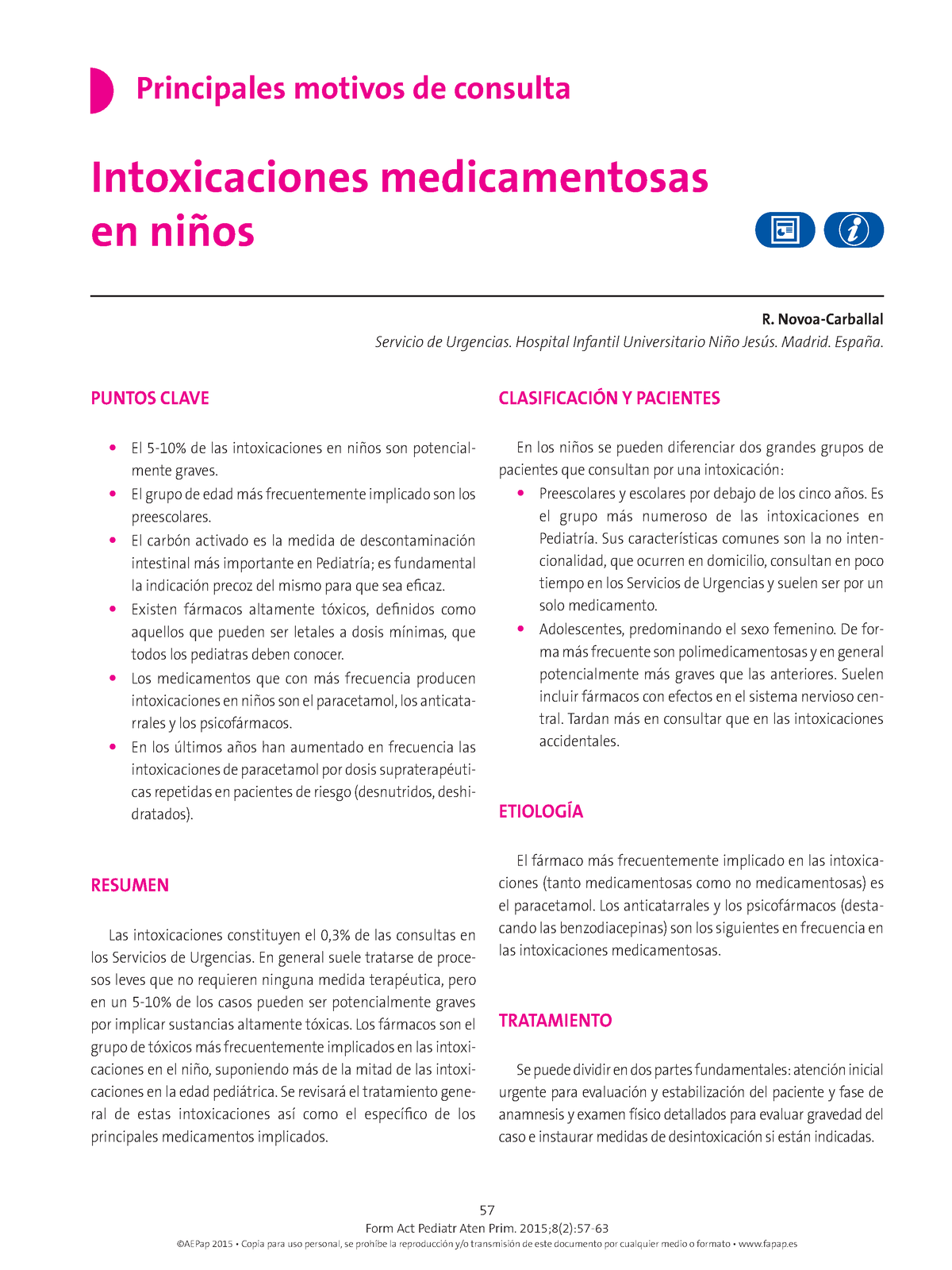 02 Intoxicaciones Medicamentosas - PUNTOS CLAVE El 5-10% De Las ...