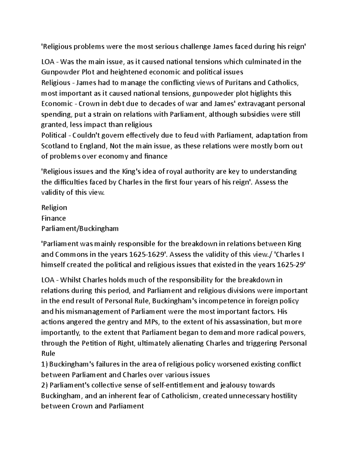 Biol 310 week 7 notes 'Religious problems were the most serious