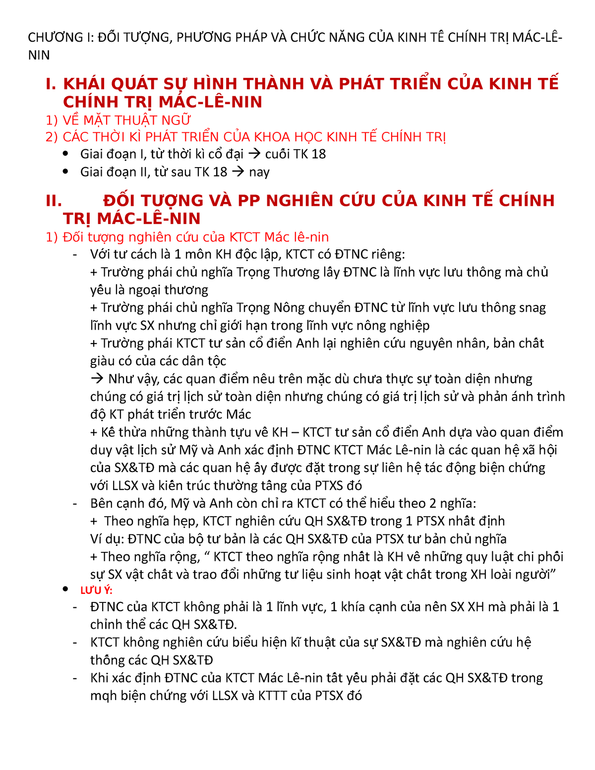 Kinh Tế Chính Trị - ấmcbjhsdgjwq - CH NG I: ĐỐỐI T NG, PH NG PHÁP VÀ CH ...