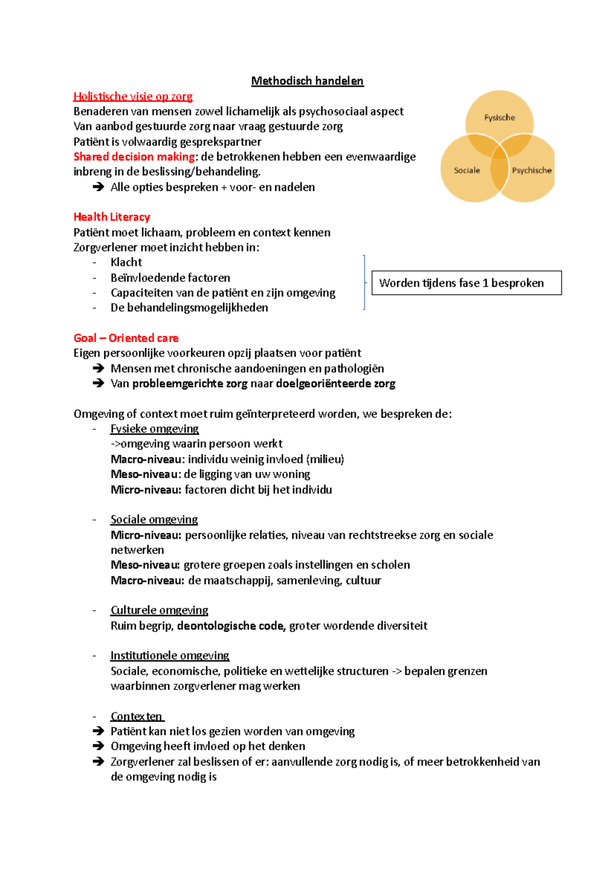 Methodisch handelen - Methodisch handelen Holistische visie op zorg ...