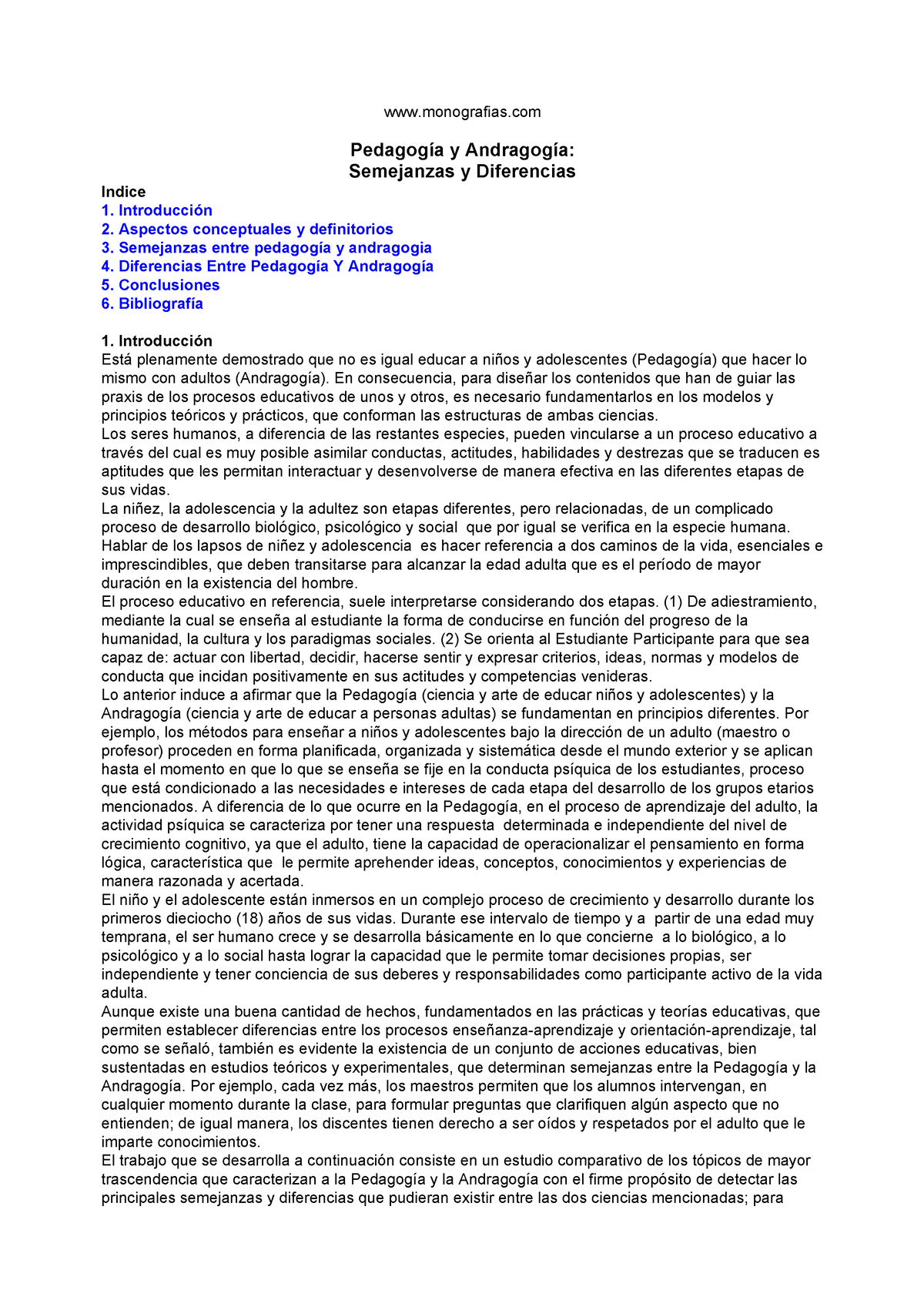 Andragogia Y Pedagogia Cuadro Coparativo, Resúmen, Referencias ...