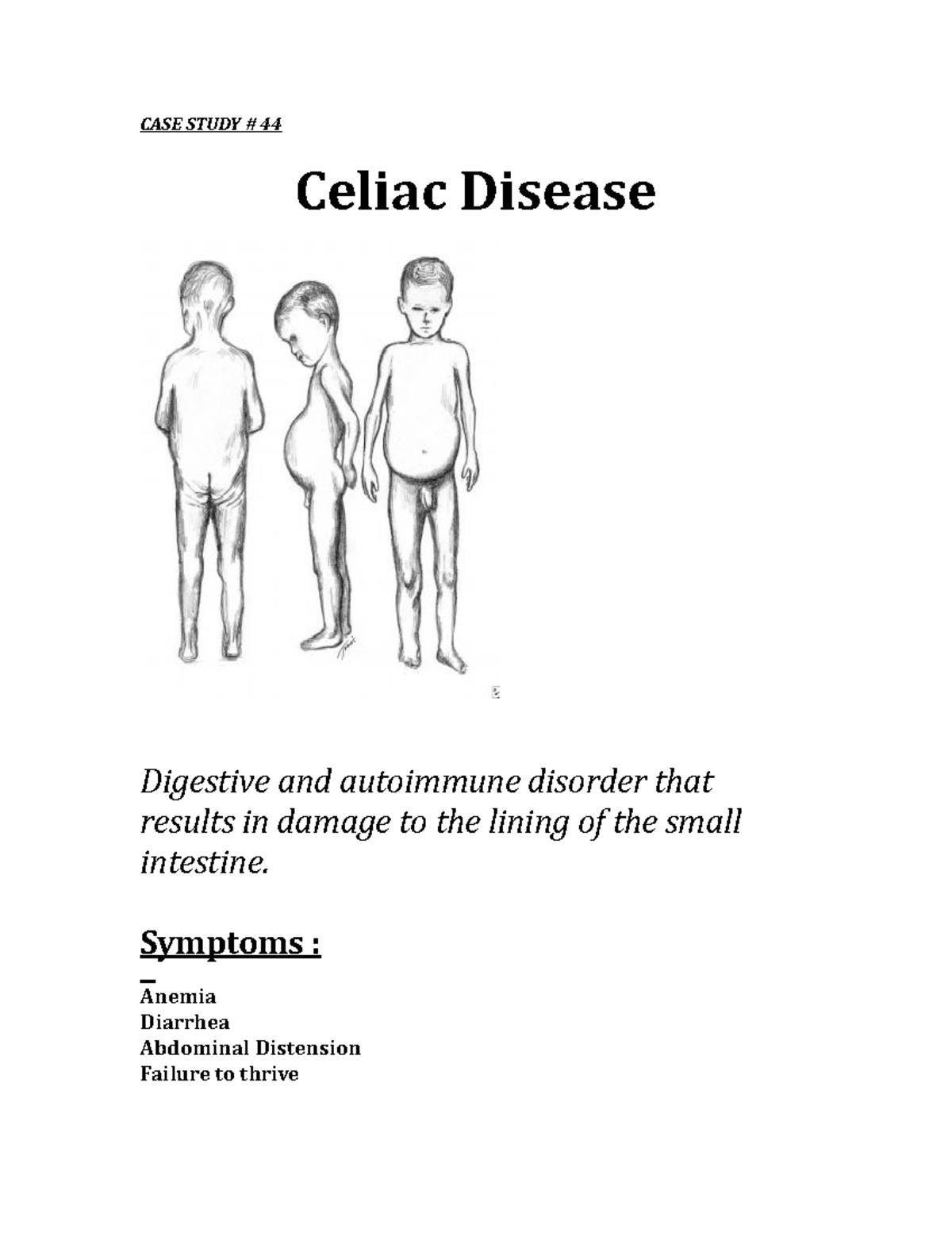 case study celiac disease worksheet answers