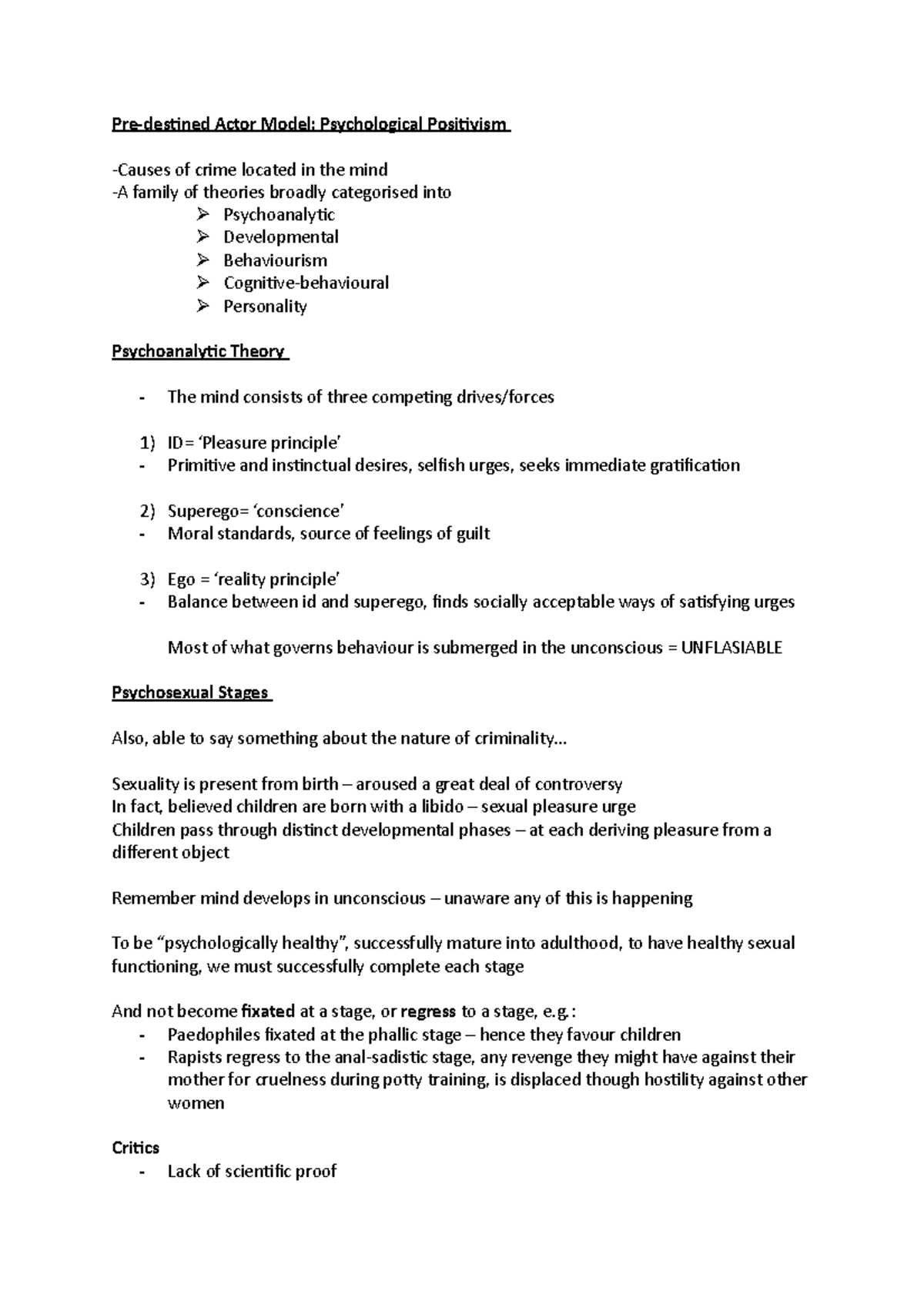 Pre-Destined Actor Model ( Psychlogical) - Pre-desined Actor Model ...