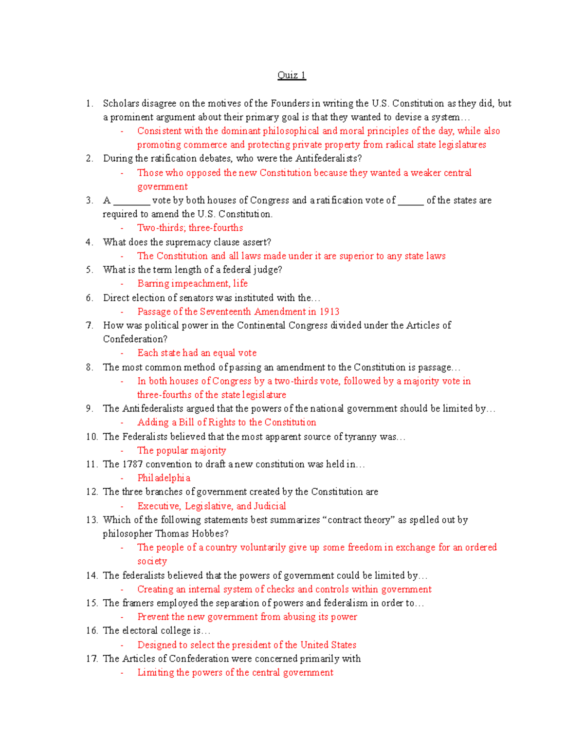 Abeka American Government Quiz 4 - 4m4669o