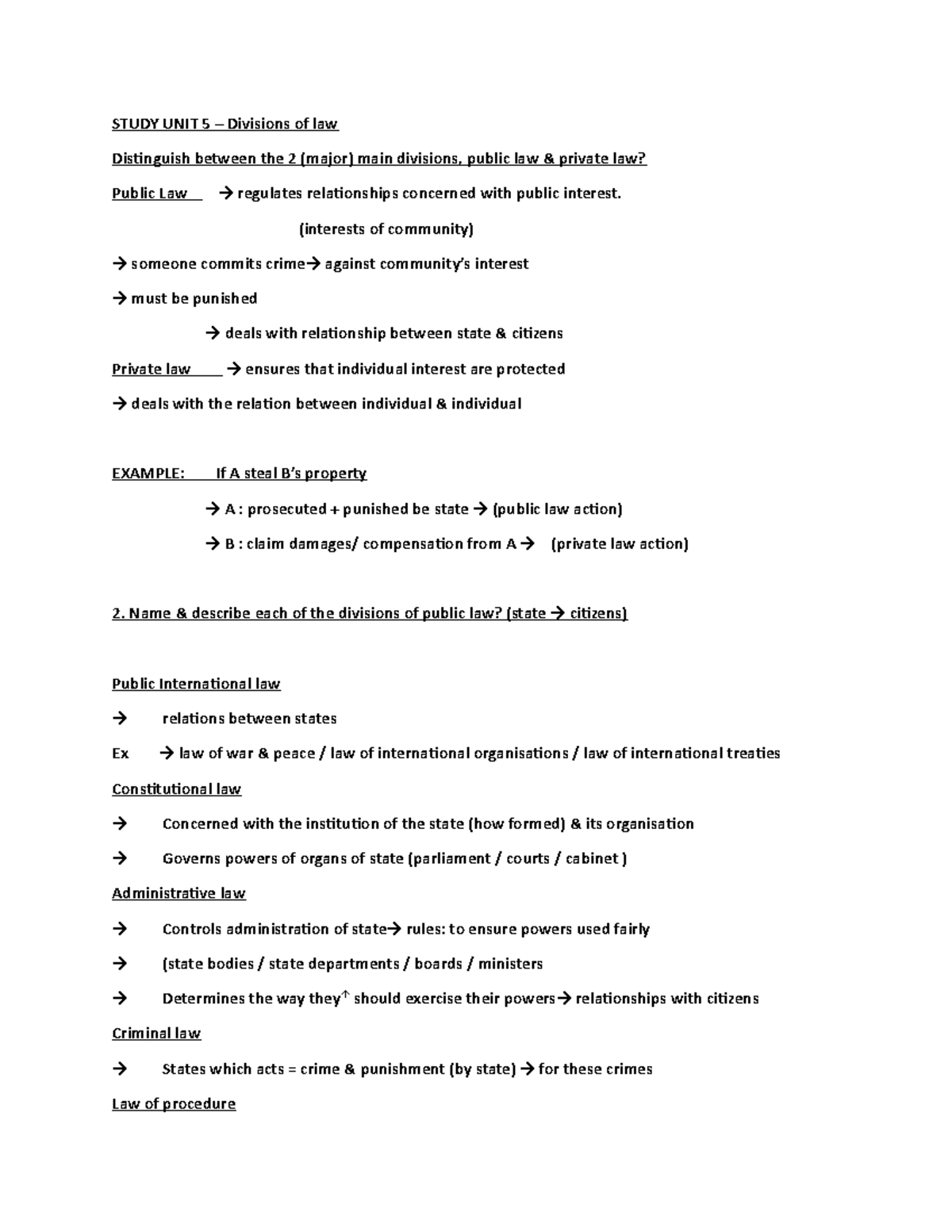 Study+UNIT+5 - Detailed notes summary with questions and answers ...