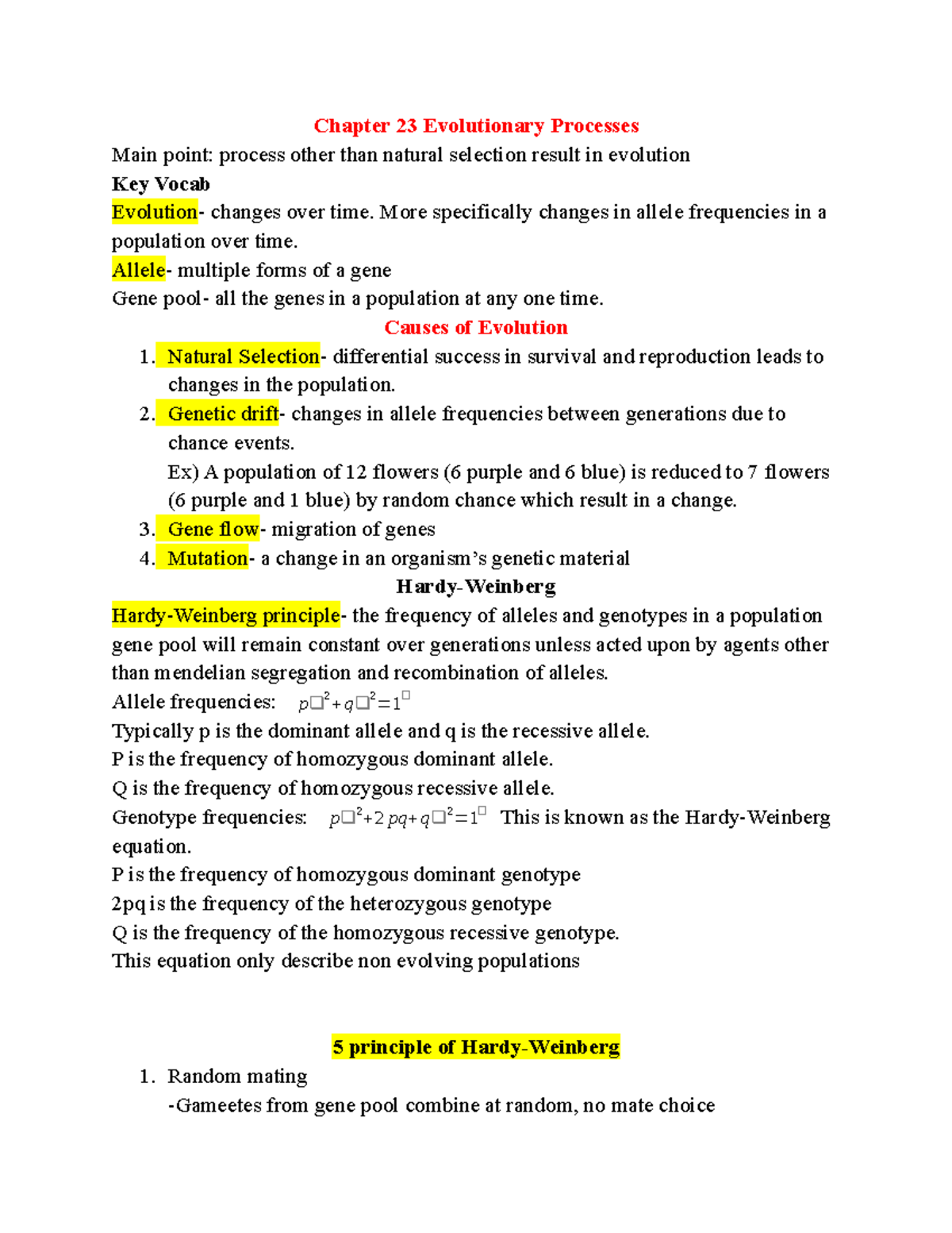 Chapter 23 Evolutionary Processes - Chapter 23 Evolutionary Processes ...