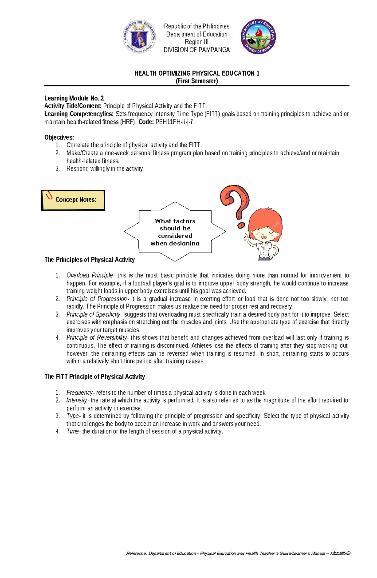 HOPE1 Module 2 - cb hjavsavguwe - Republic of the Philippines ...