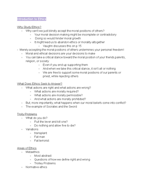 Philosophy Mid Term Study Guide - Midterm Study Guide Will be short ...