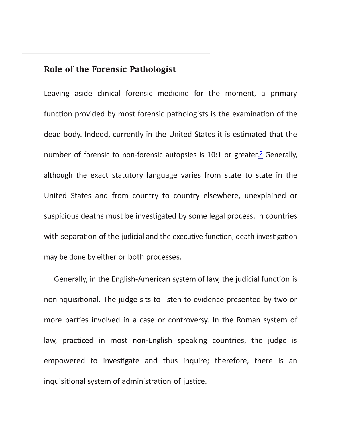 coursework for forensic pathologist