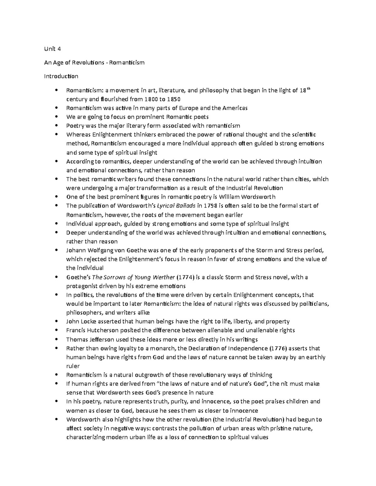 Unit 4 Introduction - Lecture notes 4 - ENGL 2111 - Studocu