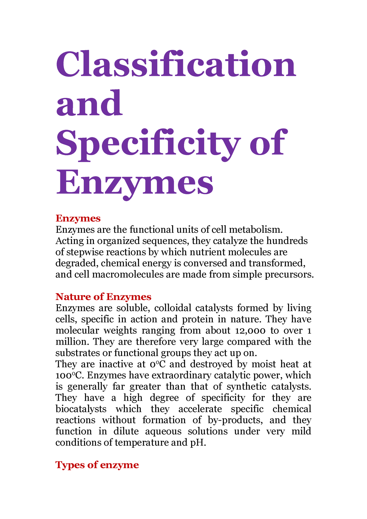 research paper on enzymes pdf