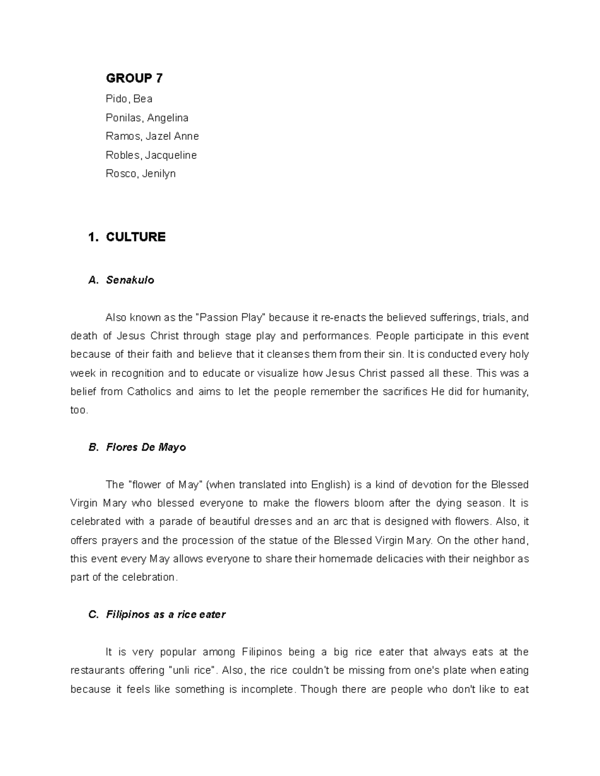 Group 7 BSP2-1 Philpop Groupactivity 1 - GROUP 7 Pido, Bea Ponilas ...