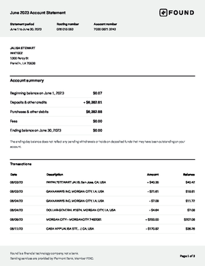 Inkstreet receipt 3 - Statement - FIN 7740 - DESCRIPTION AMOUNT Terms ...