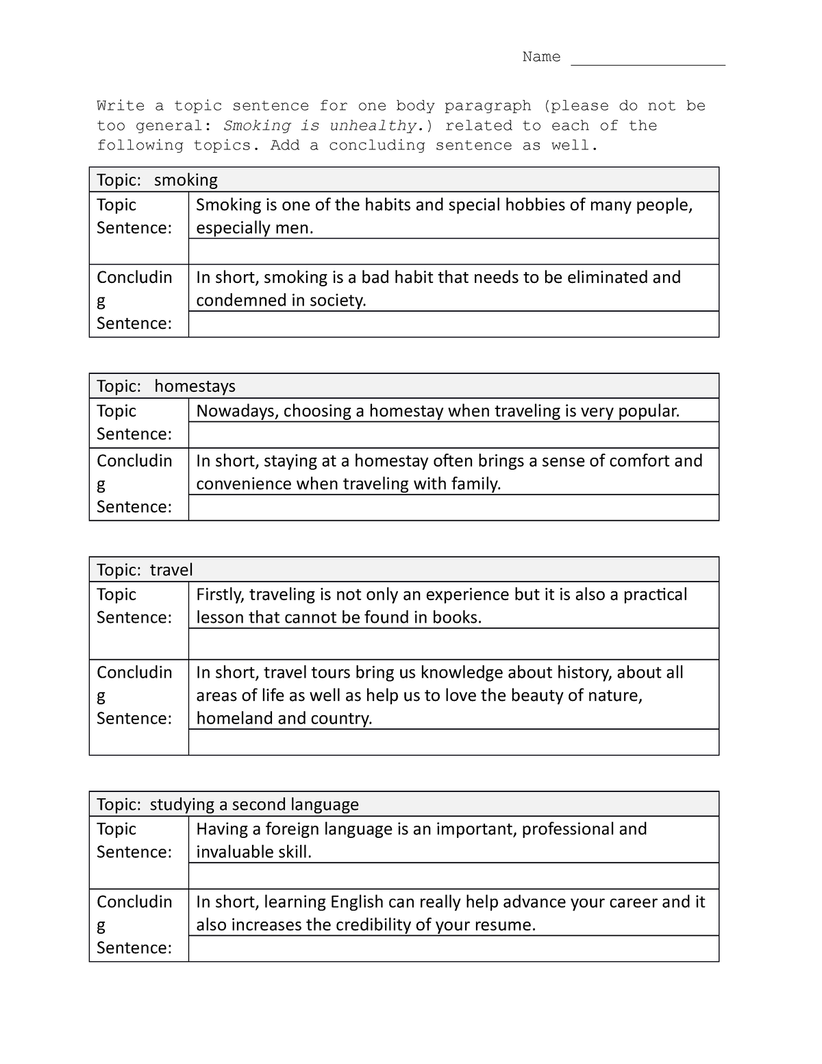 writing-topic-sentences-worksheet-revised-name