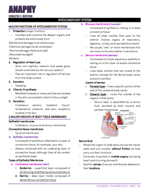 Integumentary System - prelim notes - ANAPHY SEMESTER 1 | MIDTERM ...