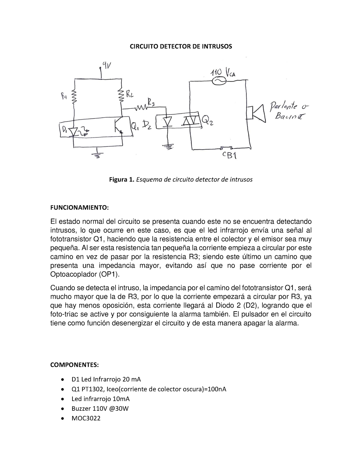 Circuito Detector De Intrusos Circuito Detector De Intrusos Figura