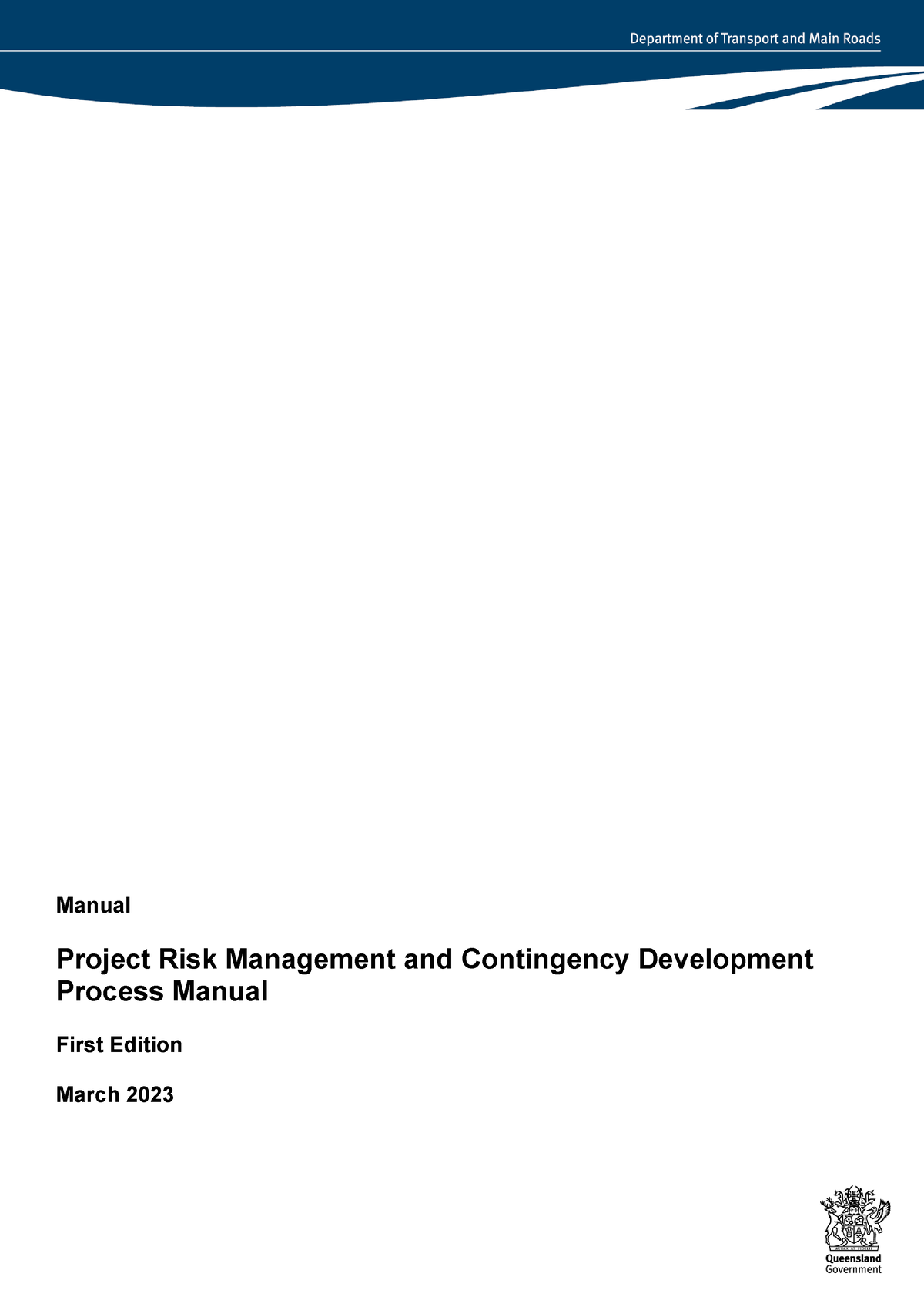 Project Risk Management And Contingency Development Process Manual ...