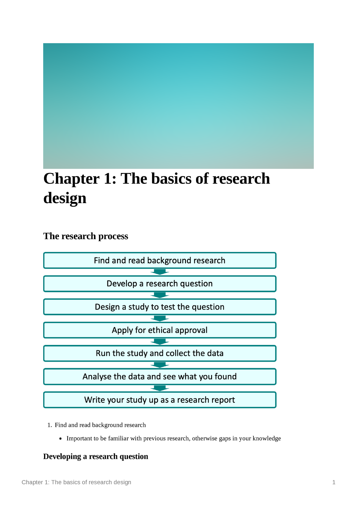 research design chapter 1