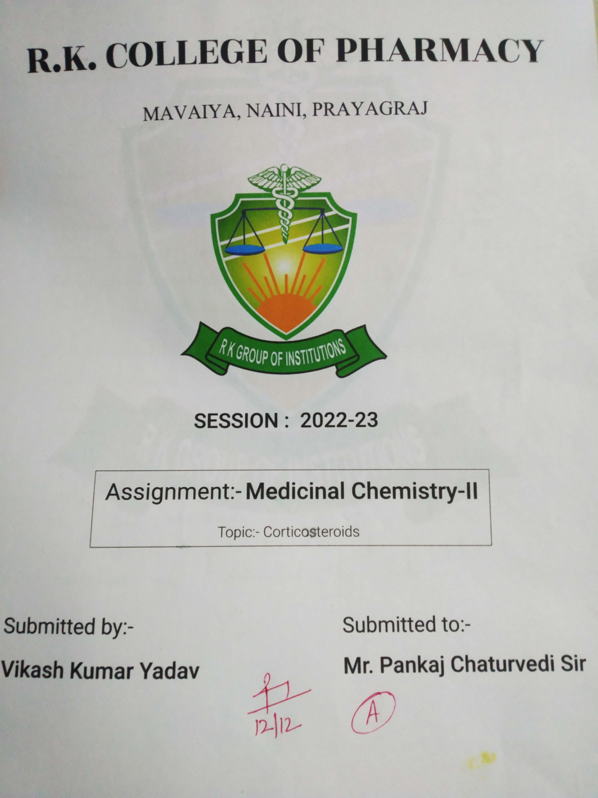 nptel medicinal chemistry assignment