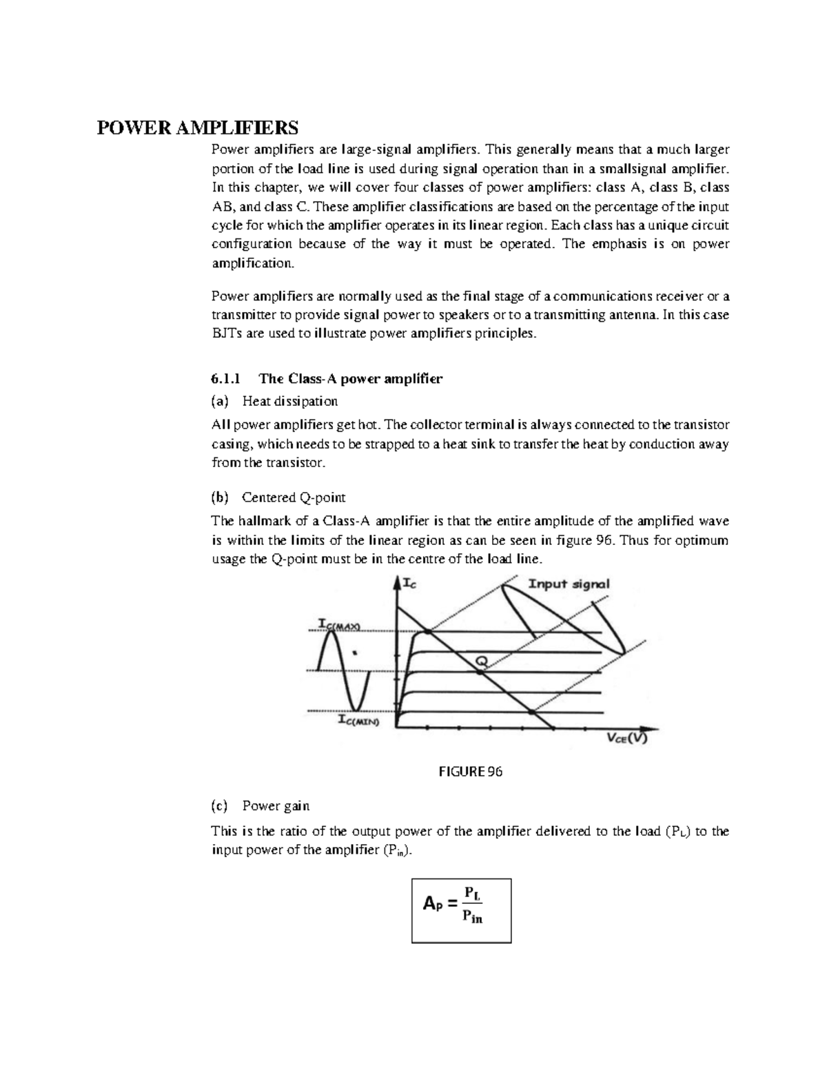 Power Amplifiers Lecture notes 5 Warning TT undefined function