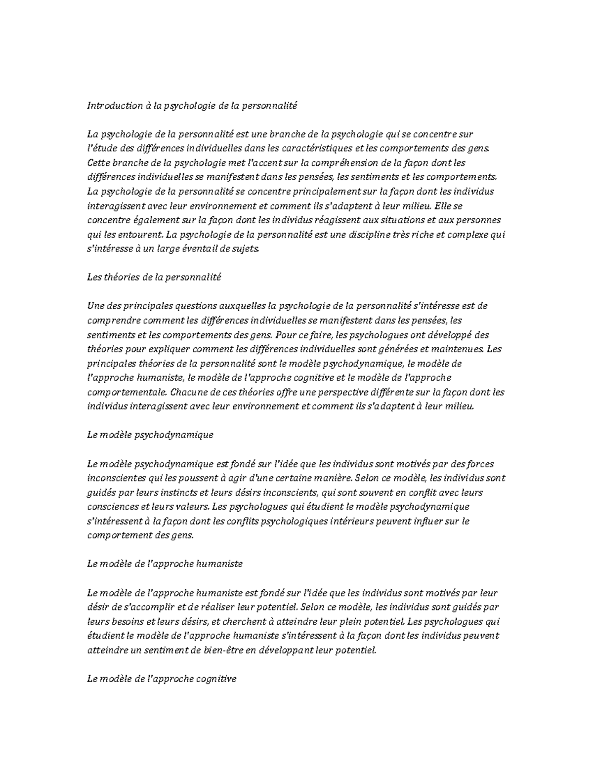 Psychology Of Personality Introduction à La Psychologie De La Personnalité La Psychologie De 6297