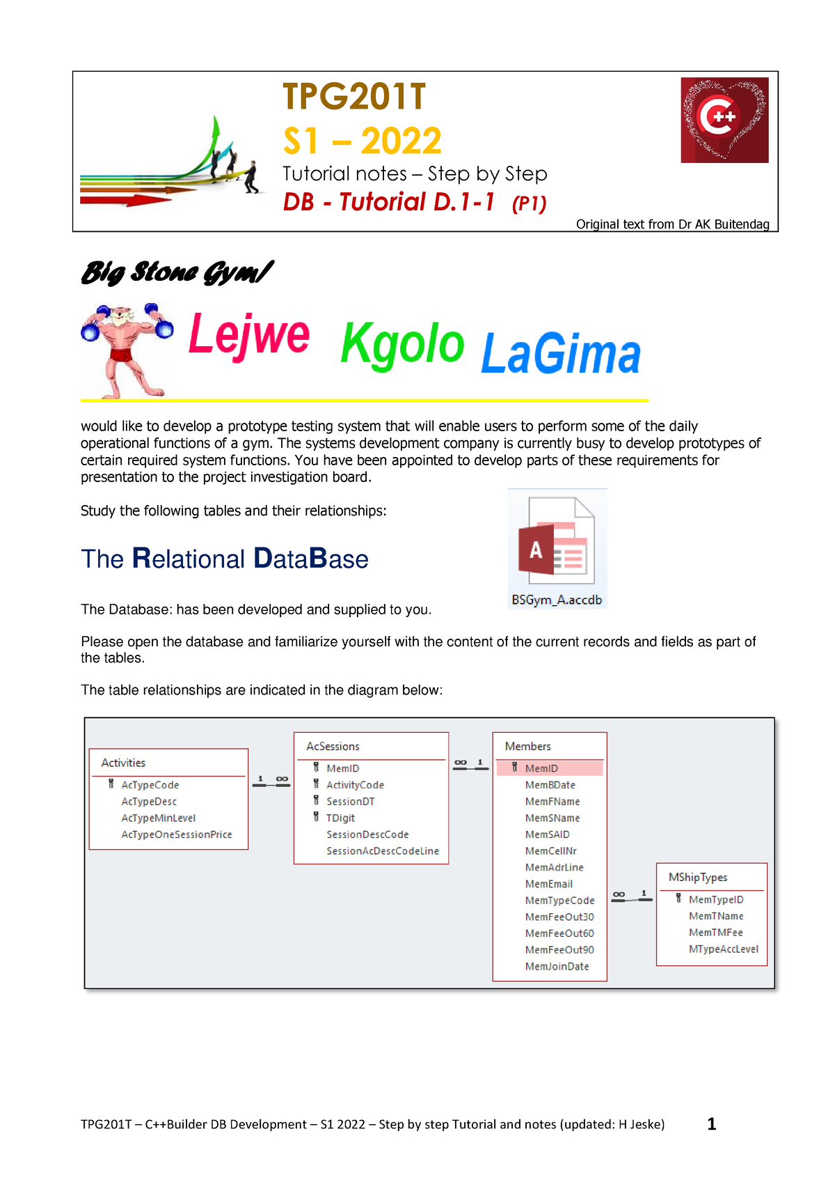 TPG201T S1 2022 Step By Step Example P1 D - TPG201T S1 – 2022 Tutorial ...