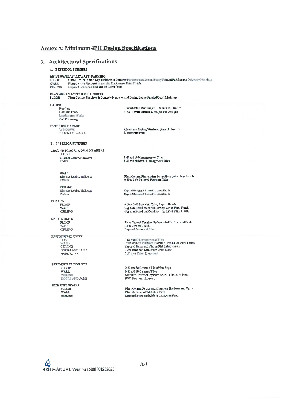 4ph Material Specification - B.S. Architecture - Studocu