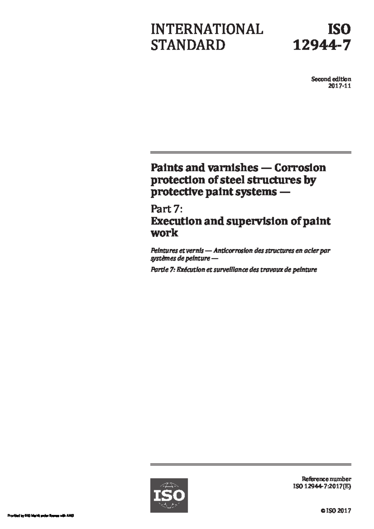 Iso 12944 7 2017 paints and varnishes corrosion protection of steel ...