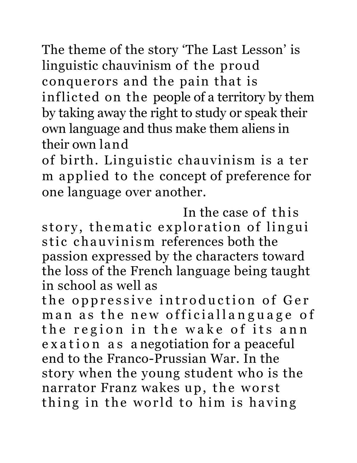 essay on linguistic chauvinism