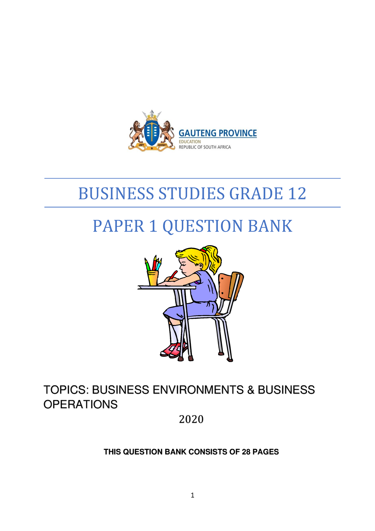 business studies essays grade 12 paper 1