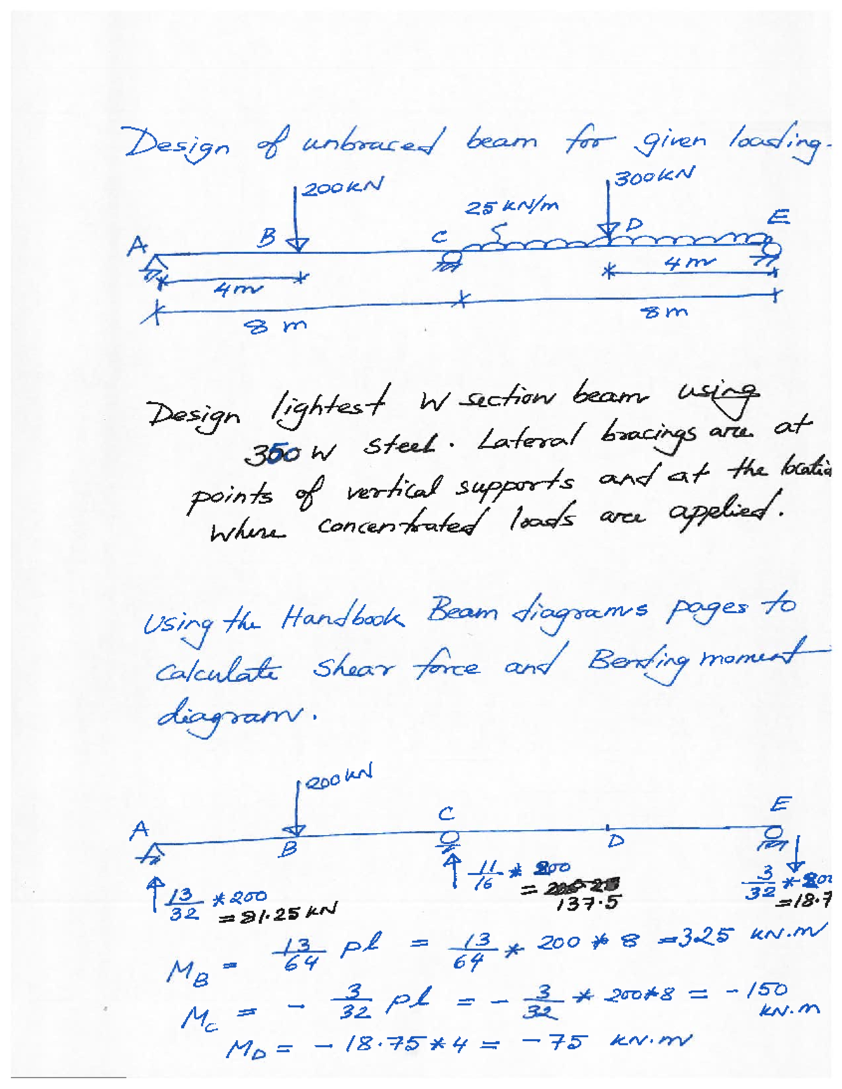 Laterally Unsupported Beam Example - BCEE 344 - Studocu
