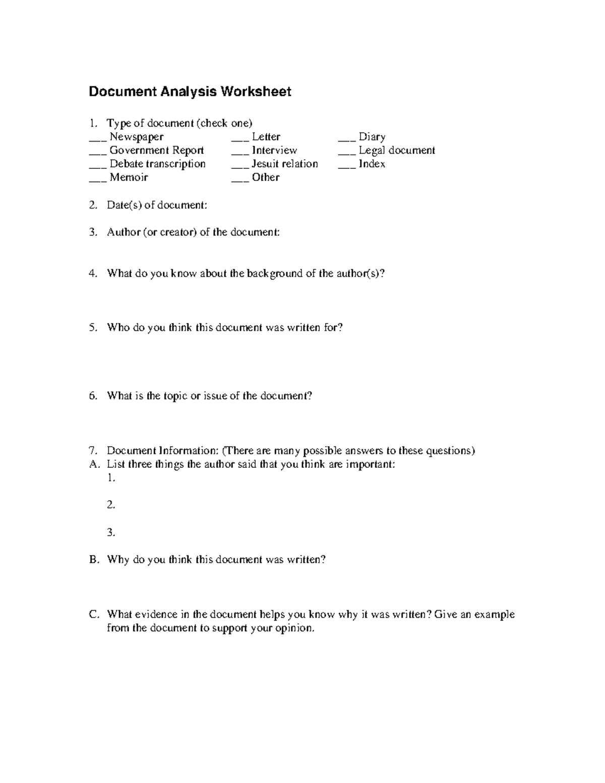 Document Analysis Example Sentence