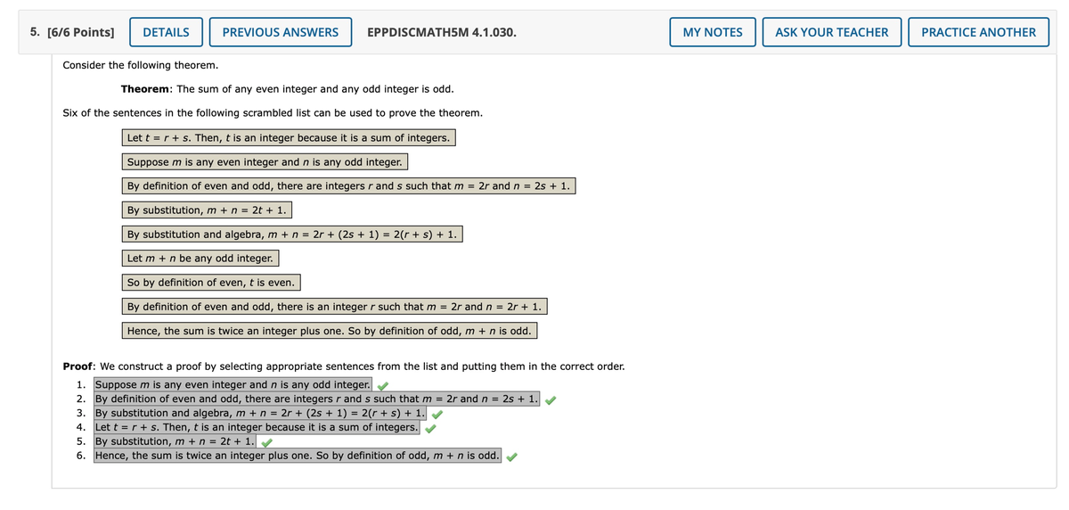 lesson 4.1 answers - 5. DETAILS PREVIOUS ANSWERS EPPDISCMATH5M 4.1. MY ...