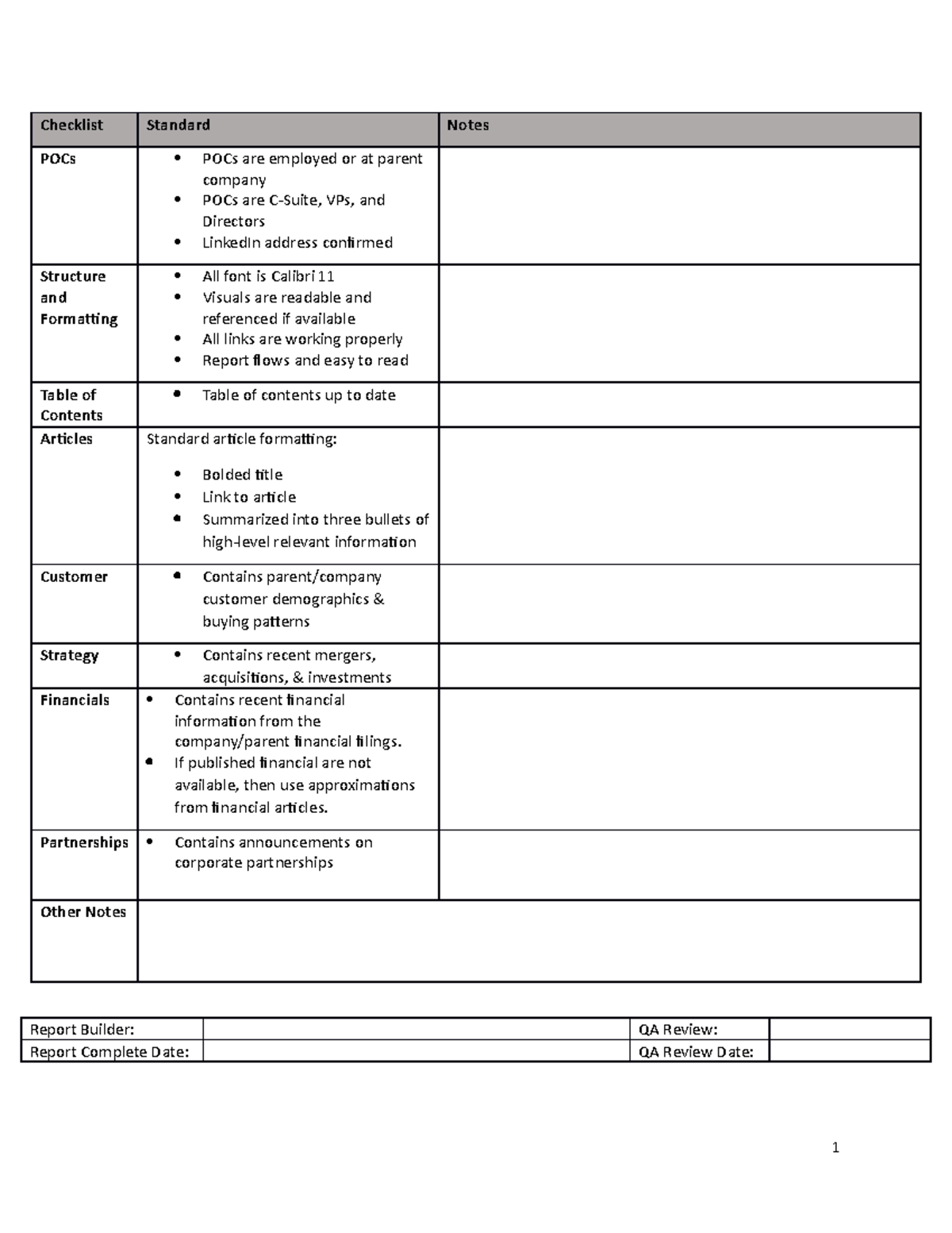 Liberty National Life Insurance - Checklist Standard Notes POCs POCs ...