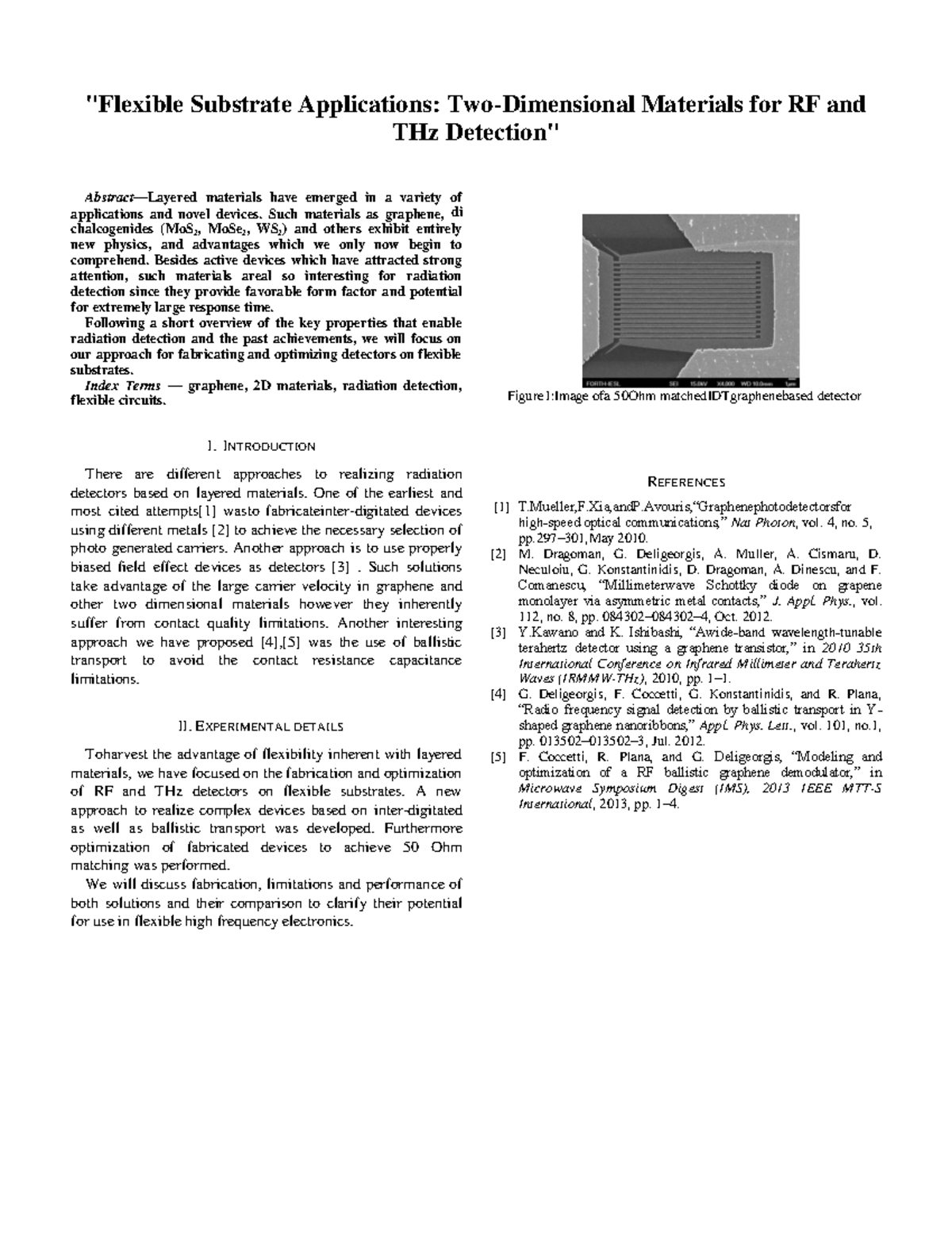 Flexible Substrate Applications Two-Dimensional Materials for RF and ...