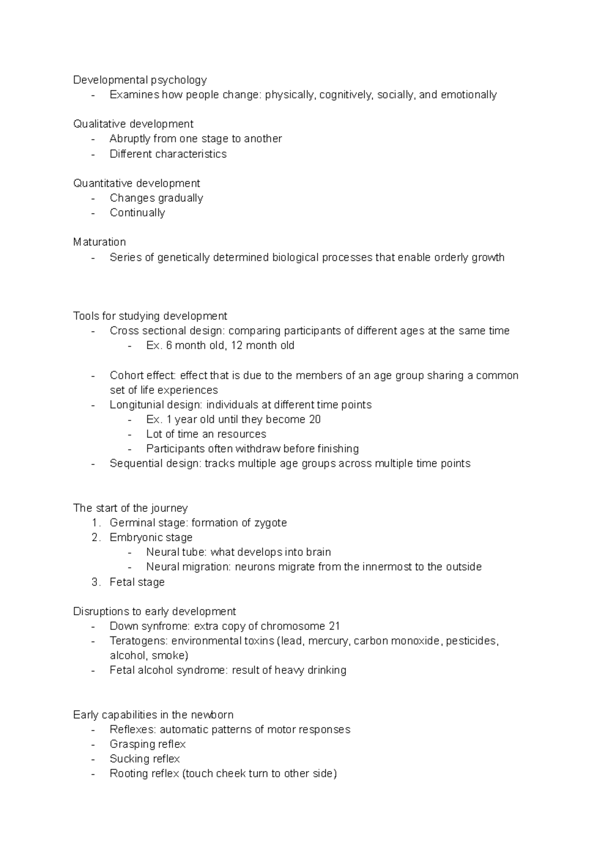 Unit 11 Psych Review - Developmental Psychology - Examines How People ...