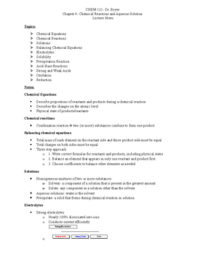 Chapter 6 lecture notes - CHEM 121- Dr. Boyer Chapter 6 ...