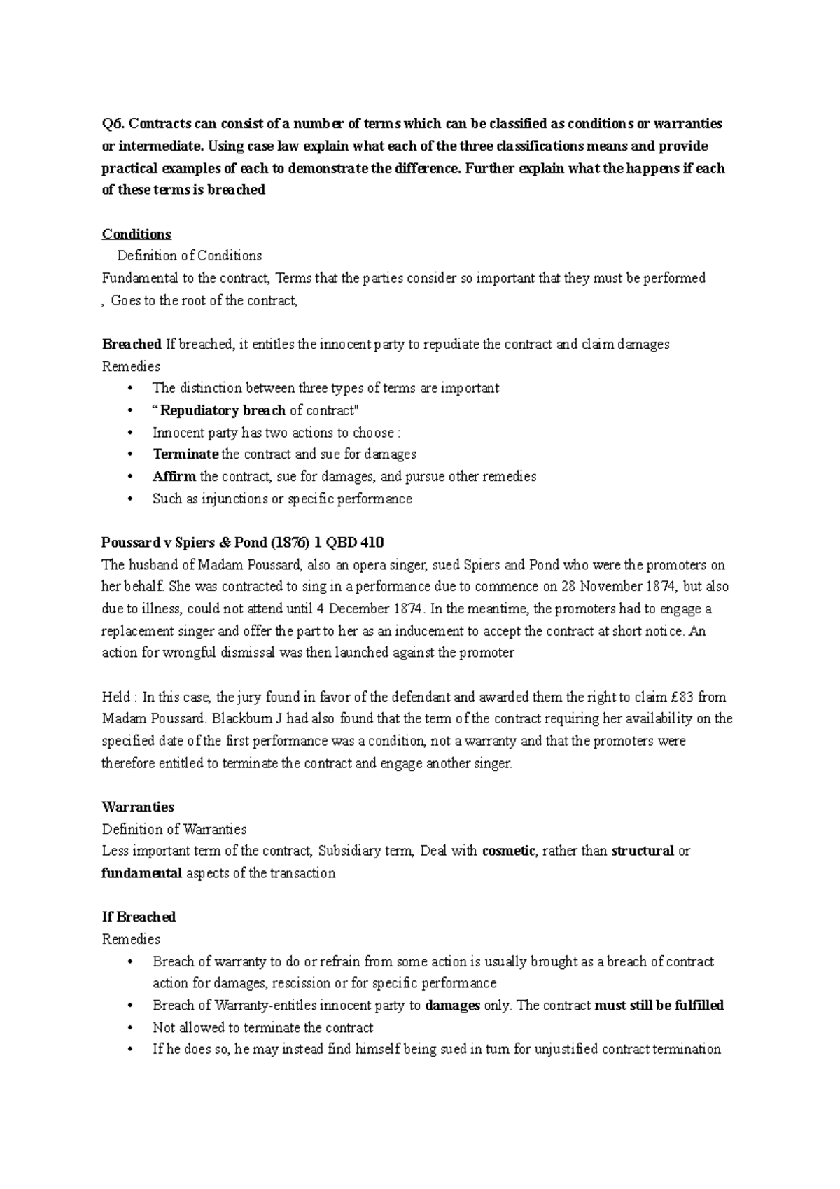 BLO1105 presentation question Q6. Contracts can consist of a number