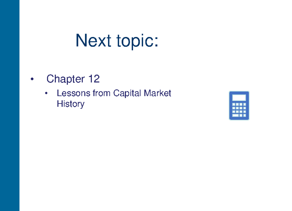 2310- Lecture 8 Ch 12, partial Ch 13 slide partials - Next topic ...