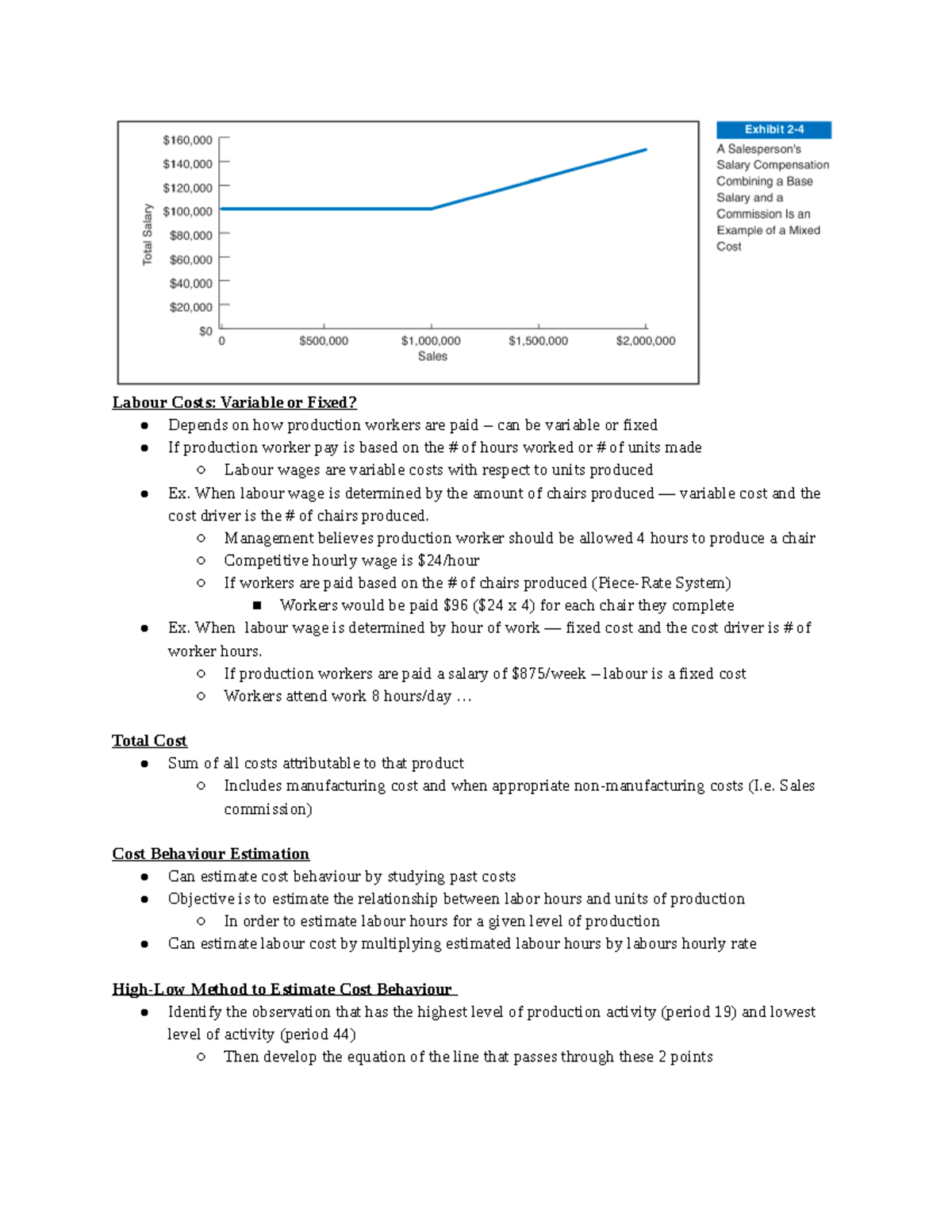 Accounting notes3 Labour Costs Variable or Fixed? Depends on how
