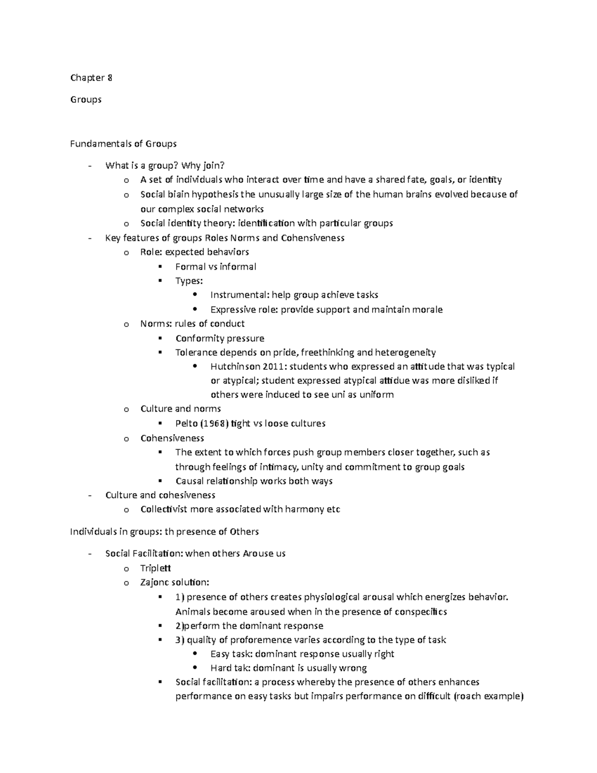 Chapter 8 - Chapter 8 Groups Fundamentals Of Groups What Is A Group 