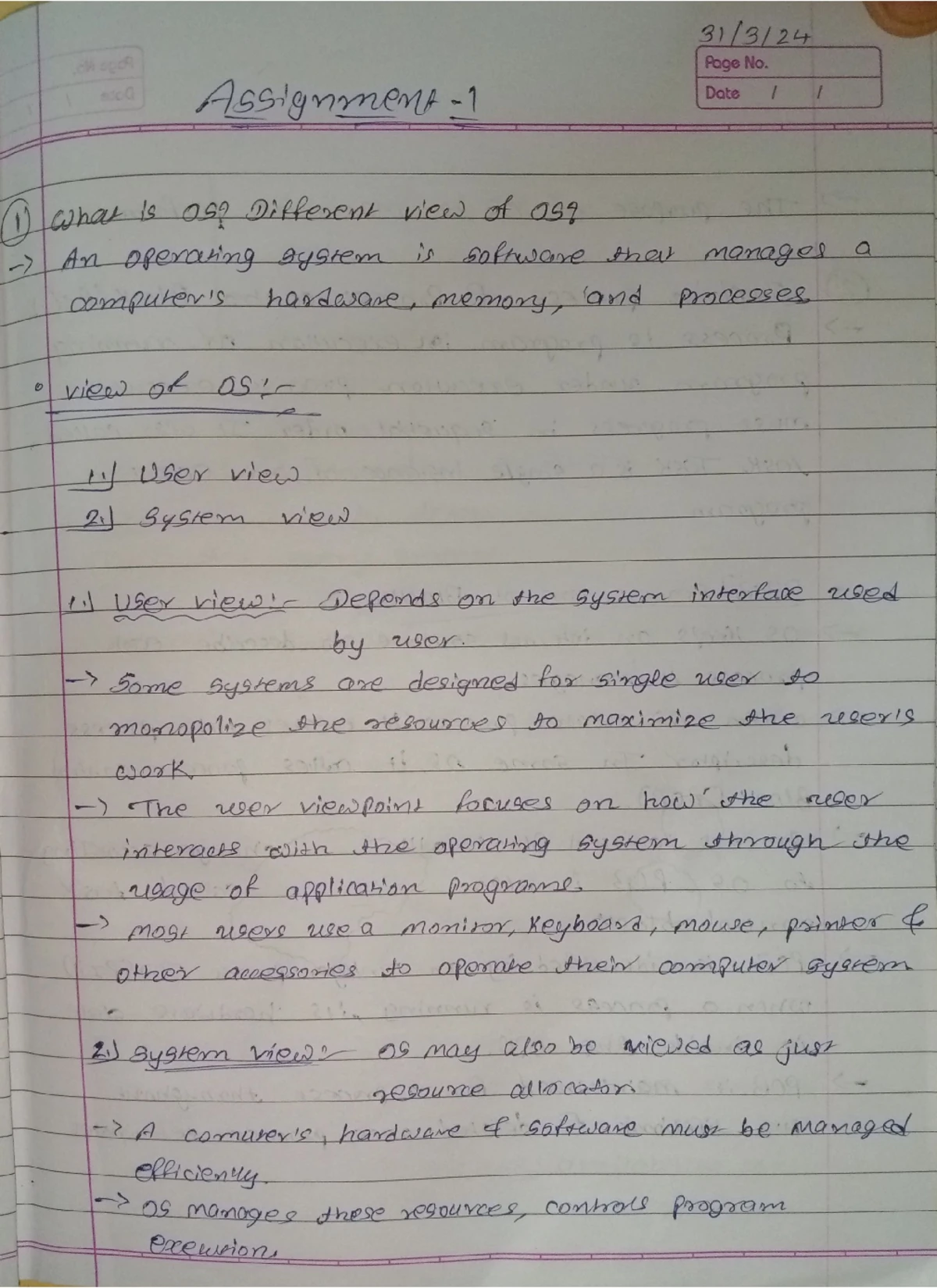 Os 2 - assignment - Assignment 2 Date Page 1 Classical problem of ...