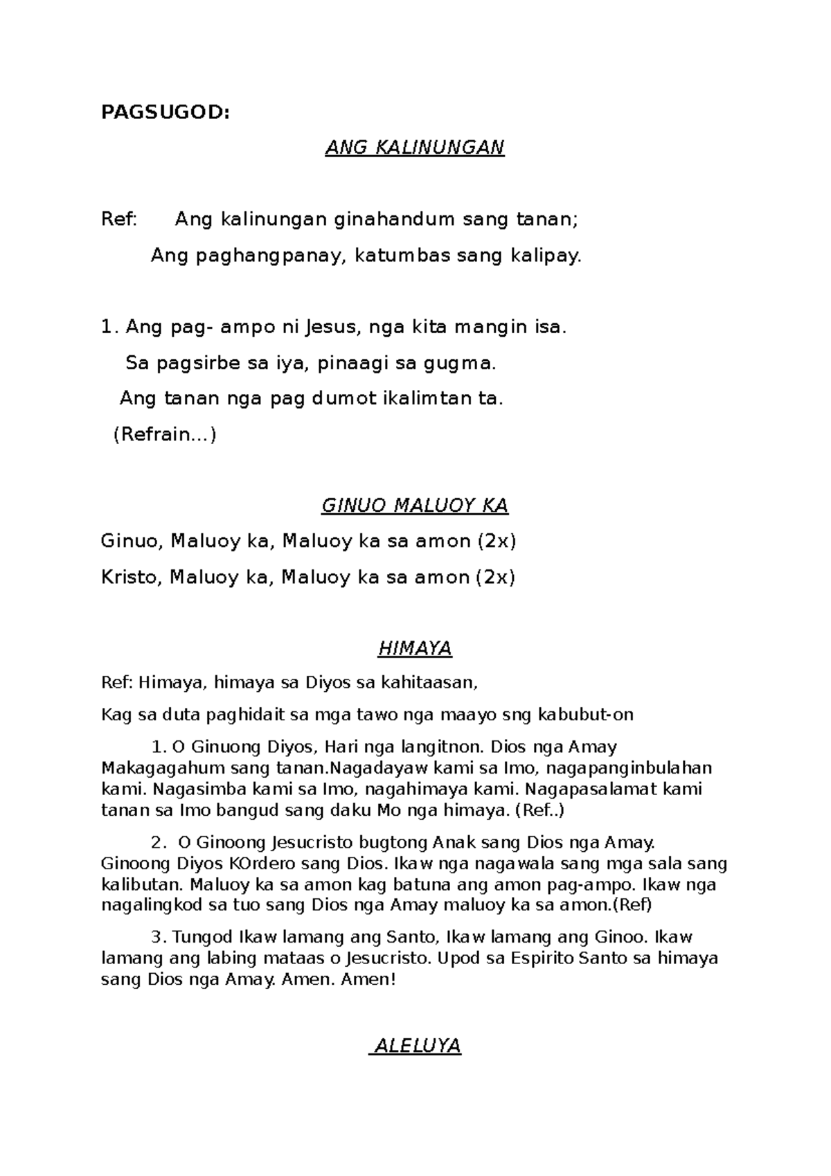 church-song-lecture-notes-1-pagsugod-ang-kalinungan-ref-ang