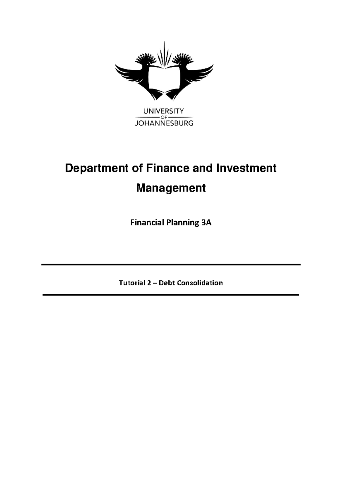 FPL03A3 Tutorial 2 Questions - Department of Finance and Investment ...