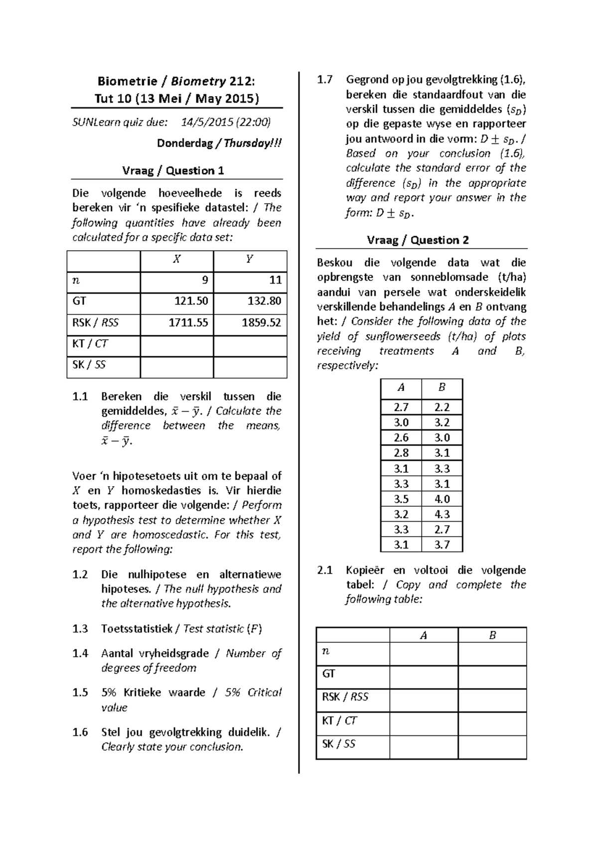 Tut 10 2015 10th tutorial biometry 212 1 Biometrie / Biometry 212
