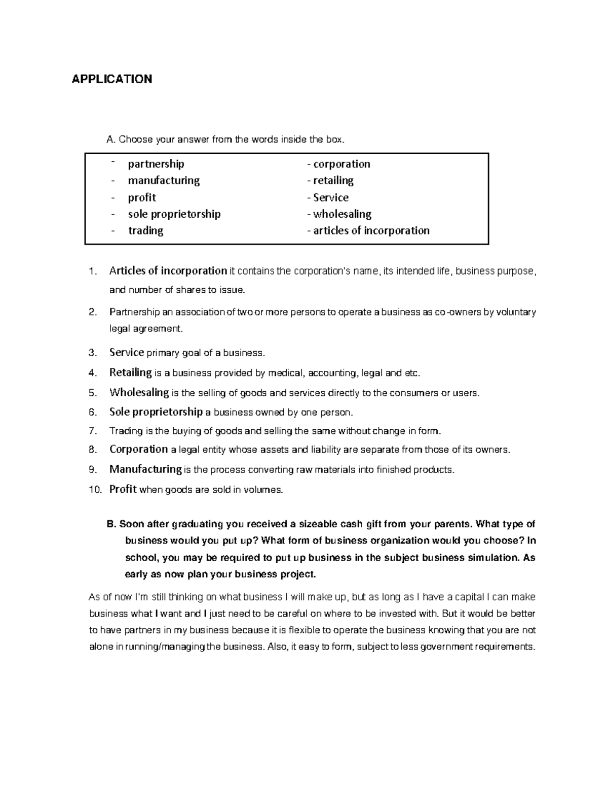 Financial Management Module 1 Lesson 3 Application - USeP - Studocu