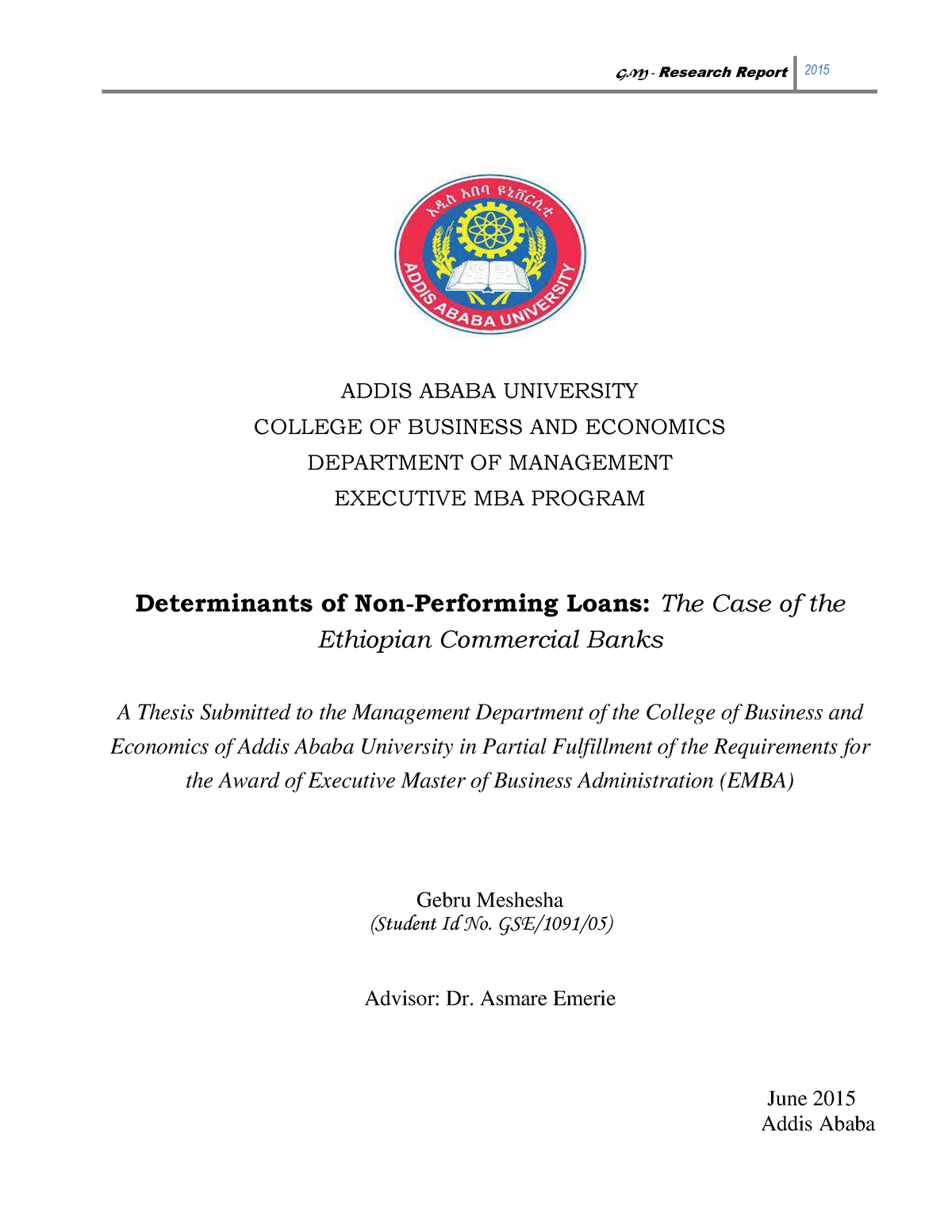 thesis of addis ababa university