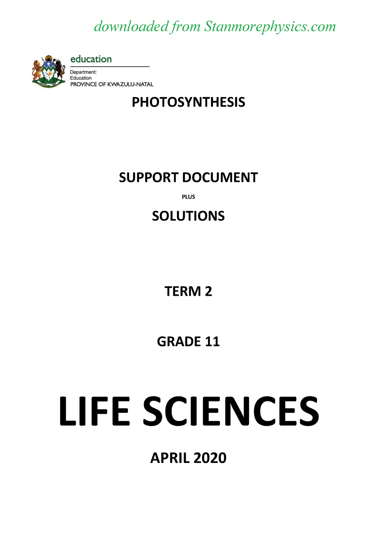 Jit Grade Suppdocsolutions Photosynthesis Photosynthesis Support